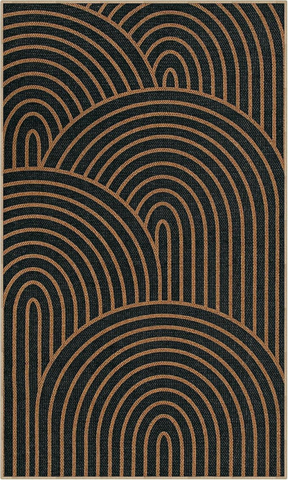 Lahome Enfys Modern Rainbow Easy Jute Patio Rug, 3x5 Washable Rugs - Image 9