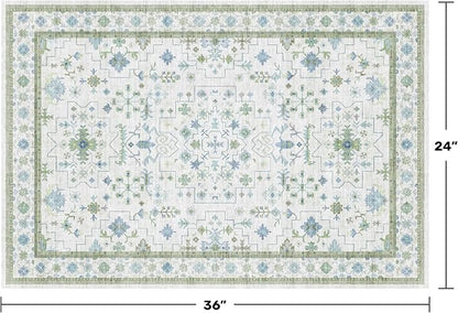 Washable Boho Bathroom Rug 2x3 - Image 2