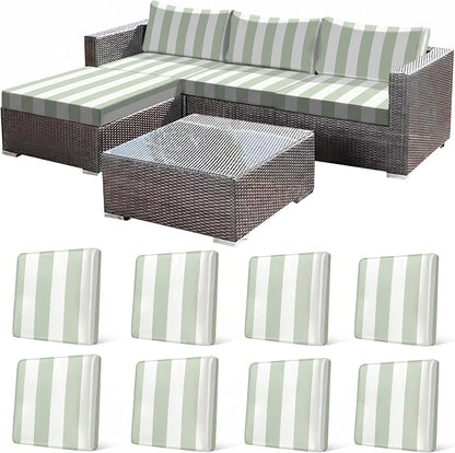 CALBODE 8 Pcs Outdoor Seat Cushion Covers by CALBODE