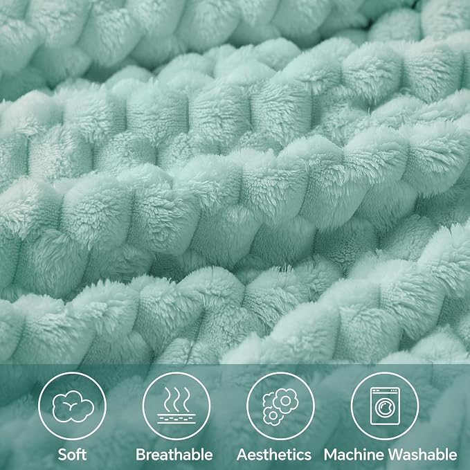 BEDELITE Haze Blue Throw Blanket - Image 3