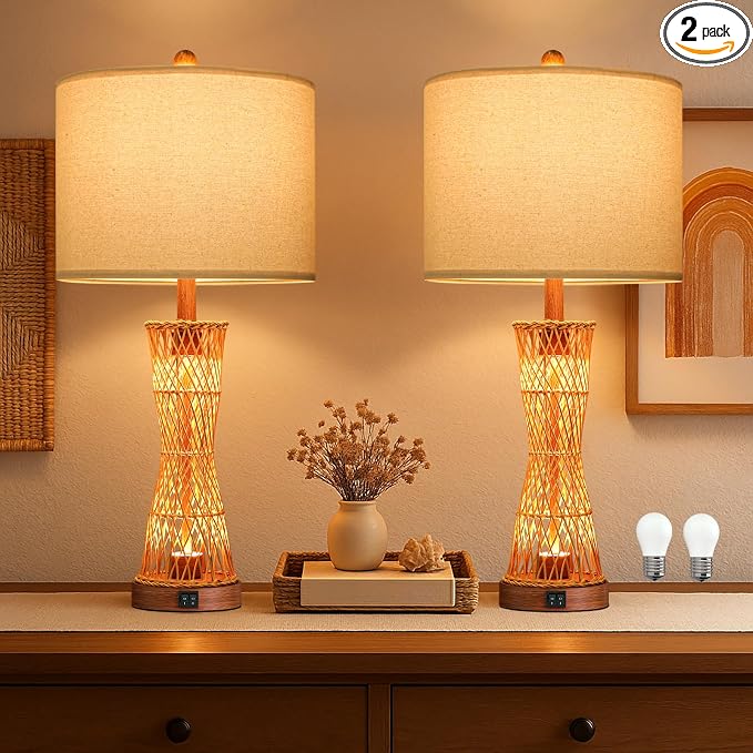 OYEARS 27" Table Lamps Set of 2 by OYEARS