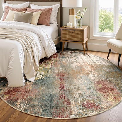 RELEANY Washable Round 6ft Area Rug by RELEANY