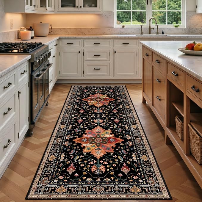 RELEANY Washable Area Rug, Runner 3'x6', Water Repellent, Pet Friendly by RELEANY