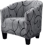 SearchI Club Chair Slipcover Stretch Barrel Chair Covers Printed Tub Chair by SearchI