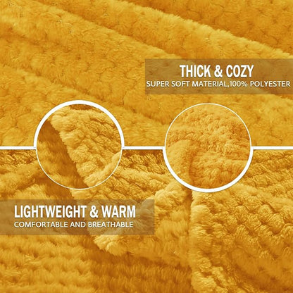 Exclusivo Mezcla Large Waffle Fleece Throw Blanket - Image 5