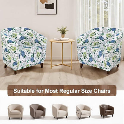 SearchI Club Chair Slipcover Stretch Barrel Chair Covers Printed Tub Chair - Image 7