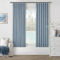 Dusty Blue 100% Black Out Pinch Pleated Linen 63 Inch Curtains by Twodrapes