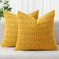 MIULEE Decorative Throw Pillow Covers 18x18 Mustard Yellow Pack of 2 | Soft by MIULEE