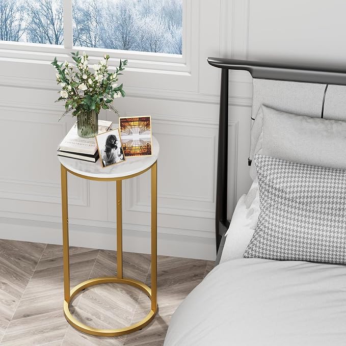 C Shaped End Table, Couch Side Tables - Image 2