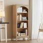 Arched Bookshelf with 4 Tier Open Shelves, Study and Living Room, Natural Oak by JMHDYG