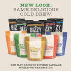 Bizzy Organic Cold Brew Coffee | Light & Bright Blend | Coarse Ground Coffee | Light Roast | Micro Sifted | Specialty Grade | 100% Arabica | Brew Bags | 4 Count | Makes 14 Cups (Pack of 2)