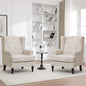 Accent Chair Set of 2, Mid Century Modern Fabric Wingback Chair, Upholstered by choairy