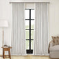 Off White Pinch Pleated 100% Blackout Curtains 102 Inches Long | Linen Blend by Twodrapes