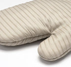 Beneno Kitchen Oven Mitts 2-Pack Heat Resistant to 500°F with Non-Slip Silicone Grip, Extra Long 14.3" Forearm Protection, Soft Quilted Cotton Terry Lining, Ideal for Cooking, Baking, Grilling, Beige