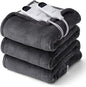 Bedsure Heated Blanket Queen Size, Dual Control Electric Blanket, Dark Grey | by BEDSURE