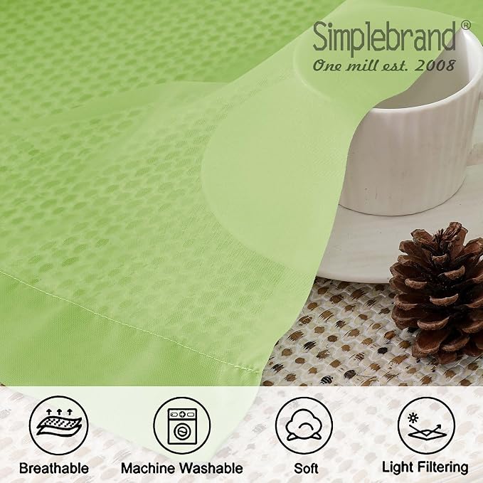 Simplebrand Rod Pocket Top Solid Voile Sheer Curtains - Image 7