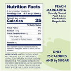 Jordan's Skinny Syrups Sugar Free Syrup, Naturally Sweetened Peach Margarita Mix, 32 oz, Low Calorie Flavoring, Protein Shake, Cocktail & More, Gluten Free, Keto Friendly