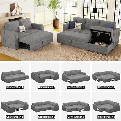Belffin Modular Sectional Sleeper Sofa Bed - Image 7