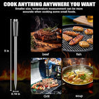 Smart Wireless Meat Thermometer, [2025 New ]，2 Upgraded Ultra-Thin Probe，No App＆Large HD Touch Screen，800FT Range，1000°F Heat Safe,IP67 Waterproof,Perfect for Kitchen, BBQ, Grill, Oven, Smoker