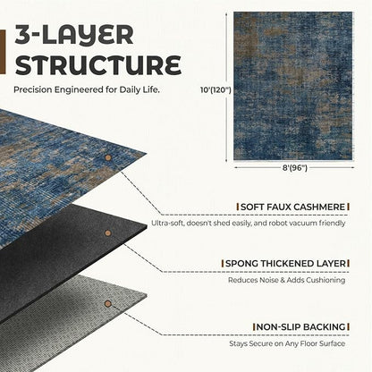 8x10 Washable Area Rug for Living Room, Dining Room, Playroom | Ultra Soft - Image 2