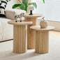 Round Nesting Coffee Table Set of 3 Mid Century Modern Wood Round Coffee Tables by Unknown