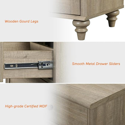 WAMPAT Farmhouse Nightstand - Image 5