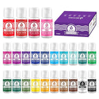 Gel Food Coloring - Herbeklab 24 Colors x 0.7 oz Concentrated Gel Based Food Dye Vibrant Icing Colors Neon Food Color for Baking Cake Decorating Cookies