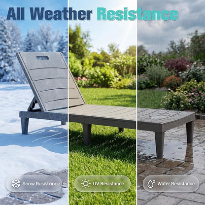 Devoko Outdoor Chaise Lounge Chair Set of 2 - Image 4