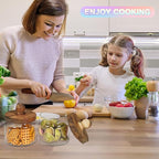 Glass Spice Jar Coffee Sugar Container Airtight Glass Jar Food Storage Canisters Bottle for Kitchen Seasoning Tea Herb Overnight Oats Bar Parfait Snacks (2 * 350ml(11.84oz))