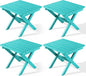 SERWALL Folding Outdoor Side Table Set of 4, Small Adirondack Side Table by SERWALL