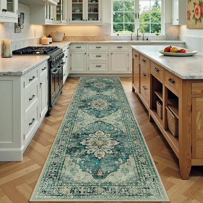 RELEANY Washable Area Rug, Runner 3'x9', Water Repellent, Pet Friendly by RELEANY
