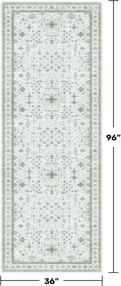 Turkish 3x8 Wide Hallway Runner - Image 2