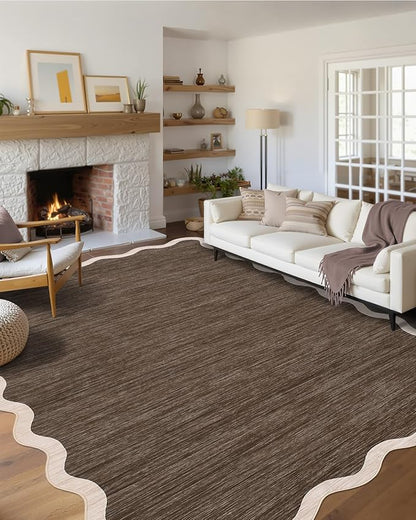 GarveeHome Scalloped Large 10x13 Area Rug by GarveeHome