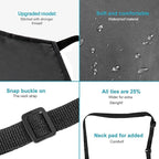 Gotega Waterproof Rubber Vinyl Apron 40 Inch Heavy Duty Chemical Work Apron Durable with Adjustable Bib Apron for Dishwashing Black