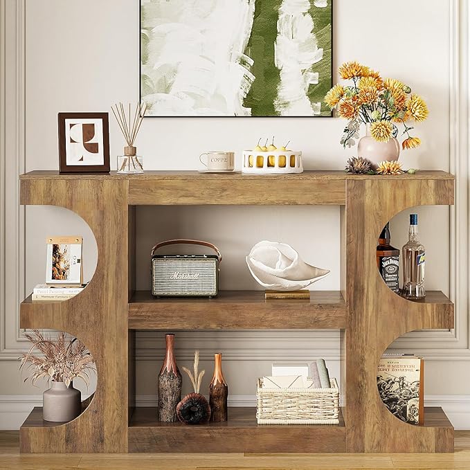 Tohomeor Console Tables for Entryway 47.24-Inch, Wooden Sofa Table Behind The - Image 3