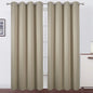 Blackout Curtains 66 x 95 inch/Beige Curtains Set of 2 Panels/Thermal Insulated by Lemomo