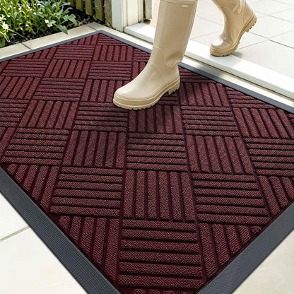 OLANLY Front Door Mat Outside Entrance 35x23, Waterproof Heavy-Duty Doormat | by OLANLY