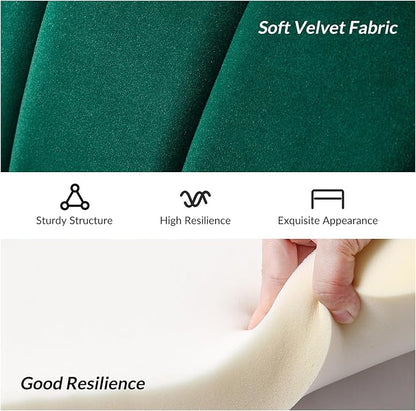 HULALA HOME Velvet Loveseat Sofa - Image 5