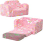 MeMoreCool Glowing Pink Rainbow Kids Chair, 2-in-1 Glow-in-the-Dark Kids Couch by MeMoreCool