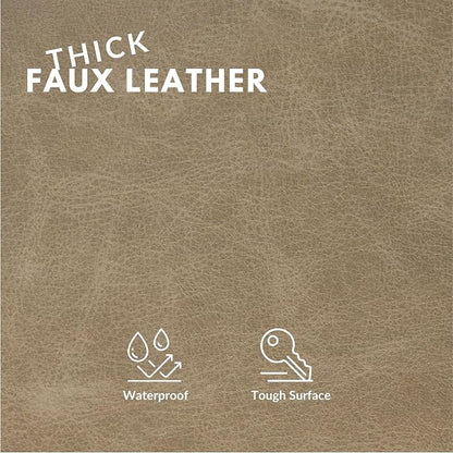 Faux Leather Fabric, Thick Durable Synthetic Repholstery Leather Vinyl - Image 2