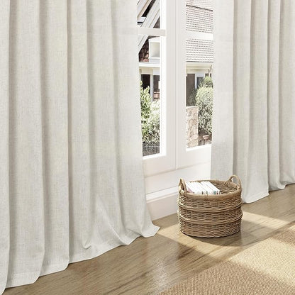 Mousse White Linen Curtains 84 Inches Long - Image 5