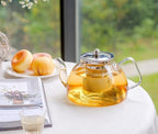 1200 ml/40 oz Glass Teapot with Infuser, Glass Tea Kettle Stovetop，Tea Pot with Infusers for Loose Tea, Tea Maker Gift