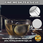Anaeat Fine Mesh Strainers - Premium Stainless Steel Colander Sieve Sifters, with Durable Mesh and Sturdy Handle, Excellent for Sifting Dry ingredients, Flour, Pastas, Rice, Tea (2.8"）