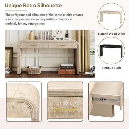 59" Unique Retro Silhouette Console Table - Image 5
