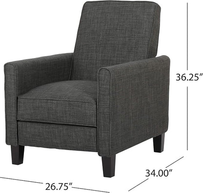 Christopher Knight Home Emmie Fabric Recliner, Moss Gray, Dark Brown - Image 3