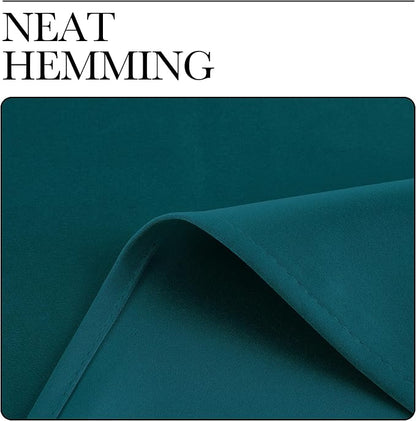 NICETOWN Faux Silk Teal Curtains & Drapes - Image 7