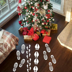 Christmas Stencils 12” Christmas Santa Footprint Stencils Reusable Reindeer Elf Santa Shoe Stencil Holiday Drawing Templates for Floor Porch Wood Sign Decor
