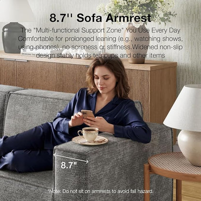 Novilla 151.2" Modular Sectional Sofa, No Assembly Cloud Sectional Couch - Image 6