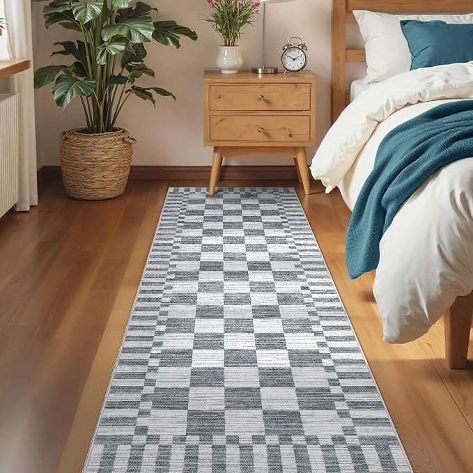 GarveeHome 2x12 Checkered Kitchen Runner Rug - Image 3