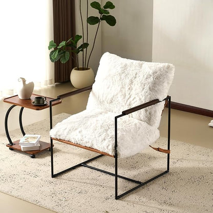VINGLI 28" Wide Plush Upholstery Sling Modern Accent Chair by VINGLI